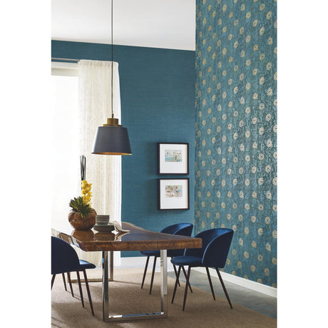 Ronald Redding Designs French Marigold Teal Wallpaper