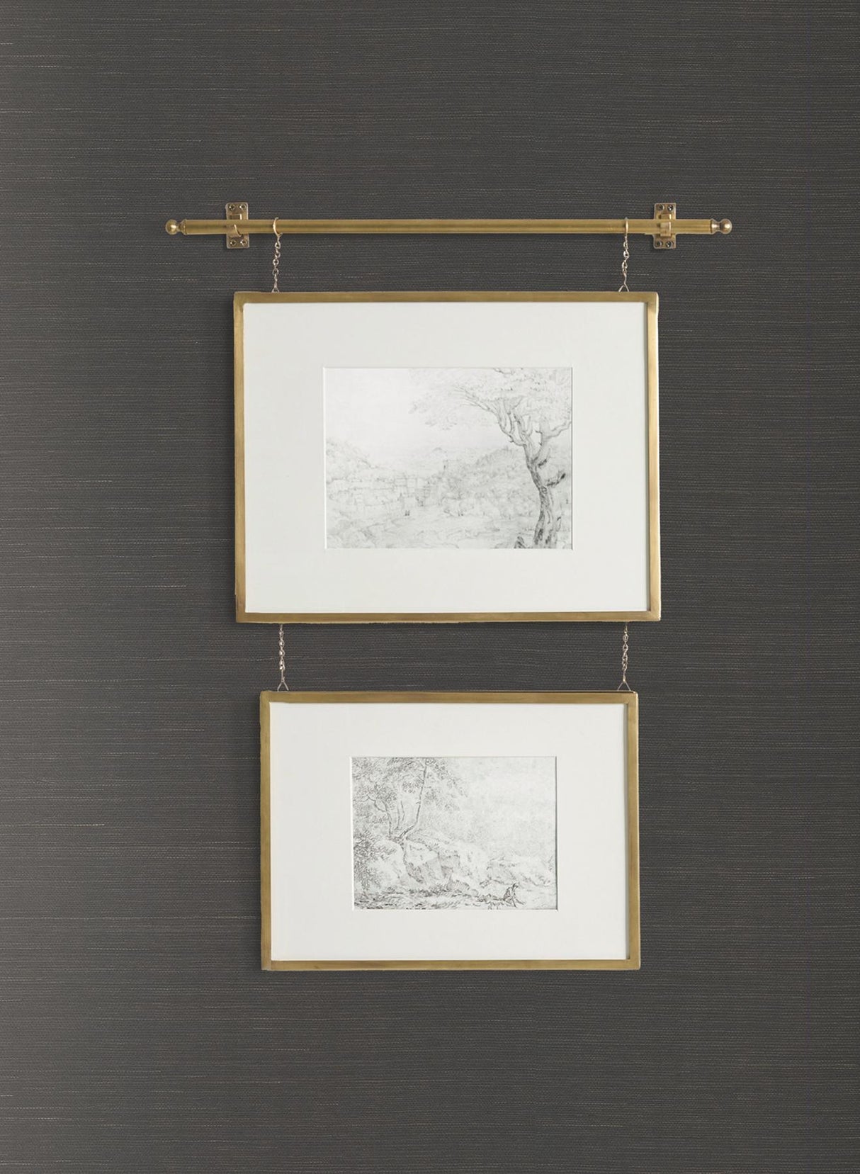 Magnolia Home Sisal Grasscloth black Wallpaper