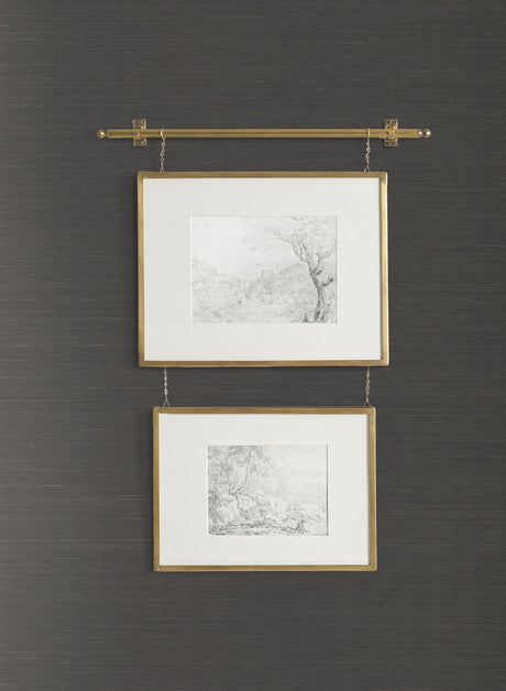 Magnolia Home Sisal Grasscloth black Wallpaper