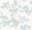 York Wallcoverings Lunaria Silhouette White & Cloud Blue Wallpaper