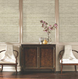 York Wallcoverings Blue Grasscloth Wallpaper