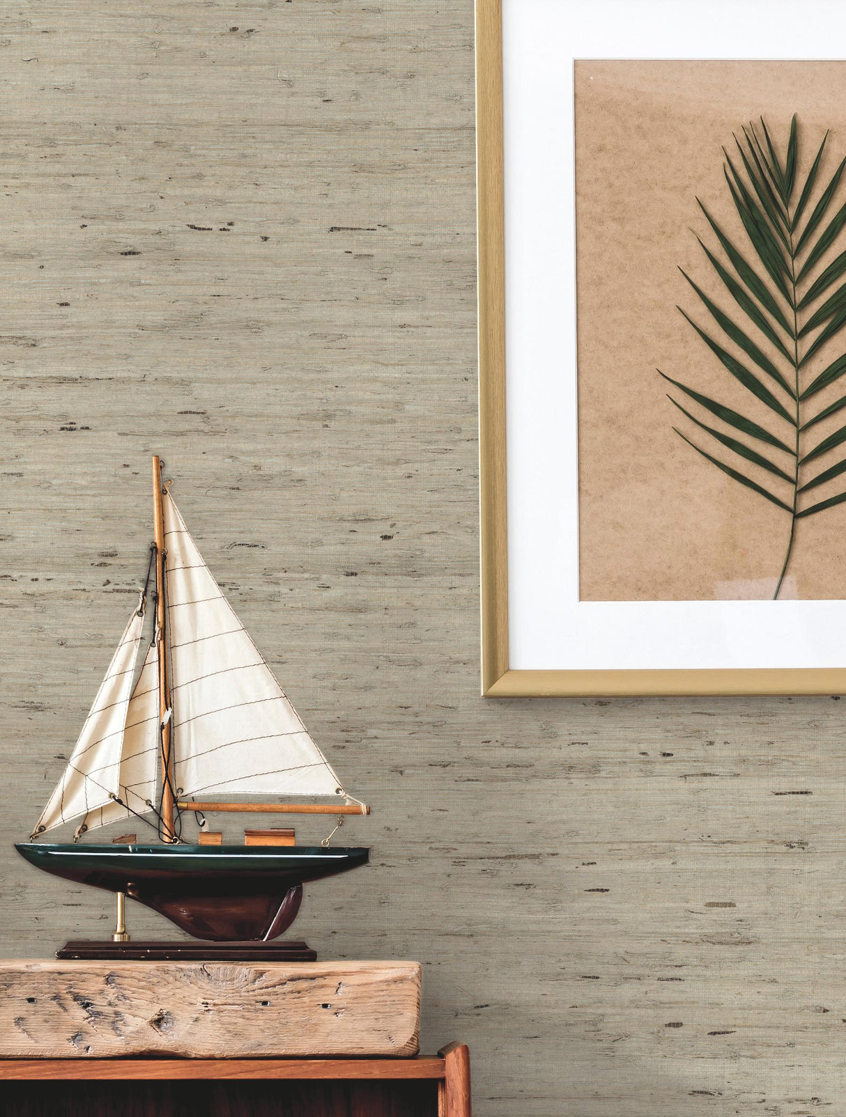 York Wallcoverings Blue Grasscloth Wallpaper