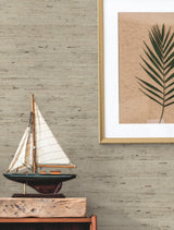 York Wallcoverings Blue Grasscloth Wallpaper