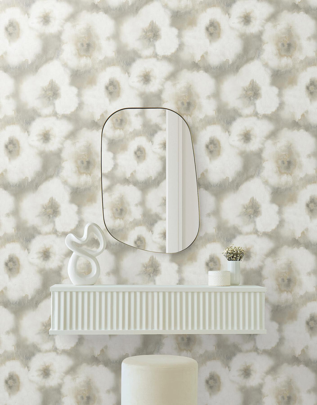 Candice Olson Blended Floral Neutral Wallpaper