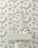 Candice Olson Blended Floral Neutral Wallpaper