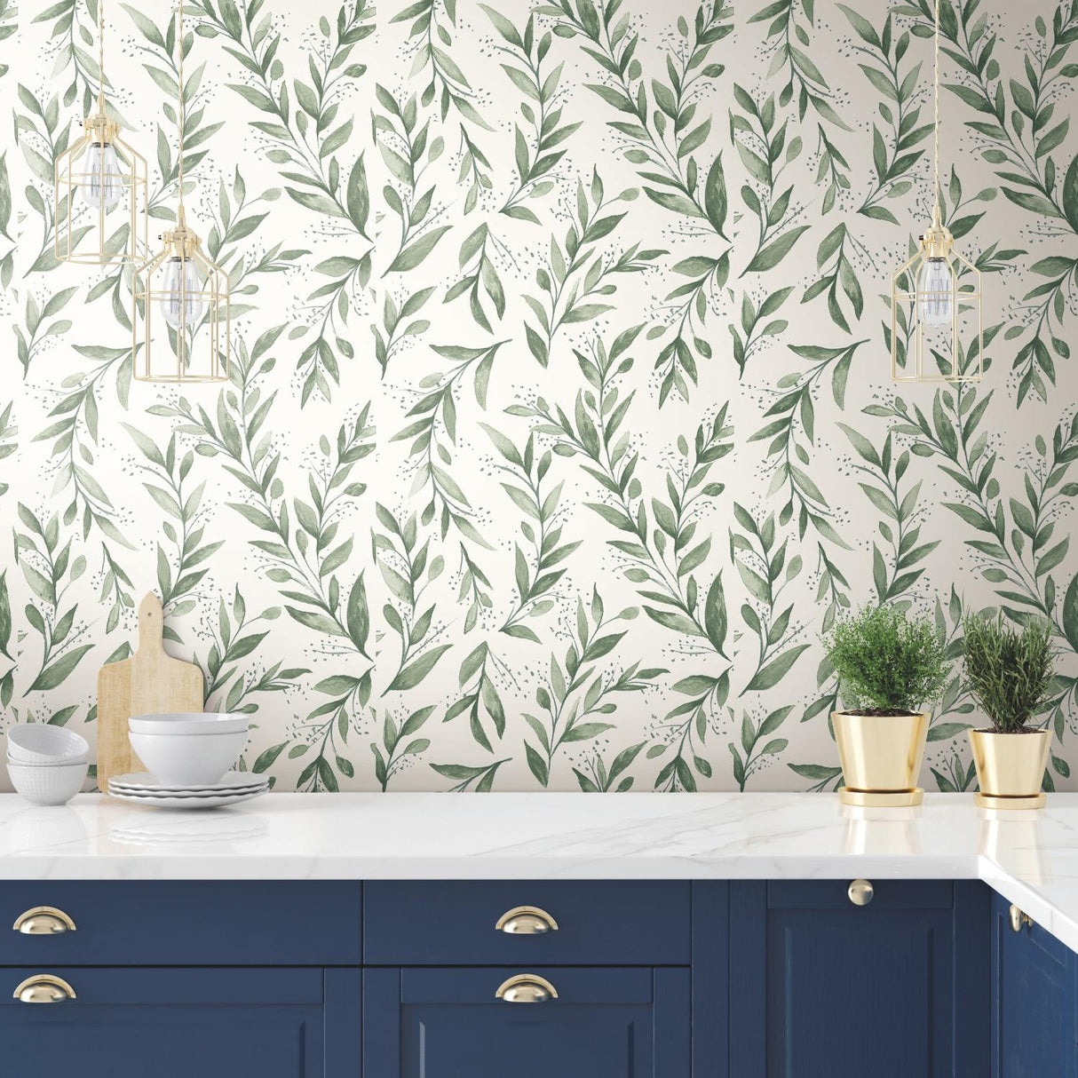 Magnolia Home Olive Branch Olive Grove Wallpaper