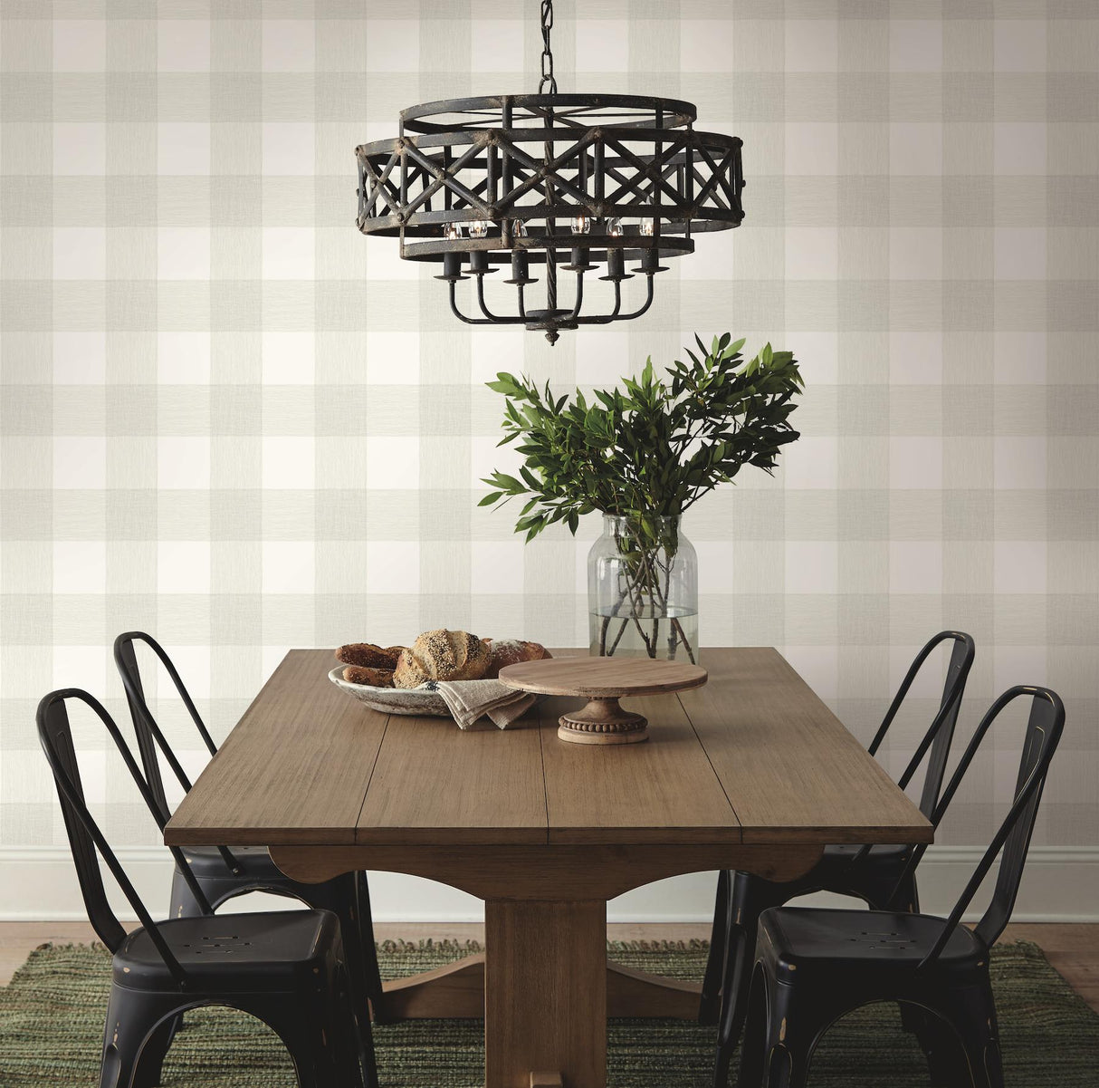 Magnolia Home Common Thread Fog Green Wallpaper