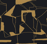 Antonina Vella Abstract Geo Black & Gold Wallpaper