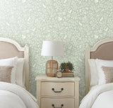 Magnolia Home Fox & Hare Green Wallpaper
