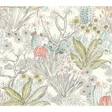 York Grey Flowering Desert Wallpaper