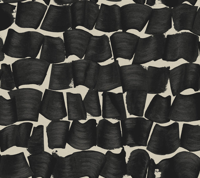 York Wallcoverings Brushed Ink Black Wallpaper
