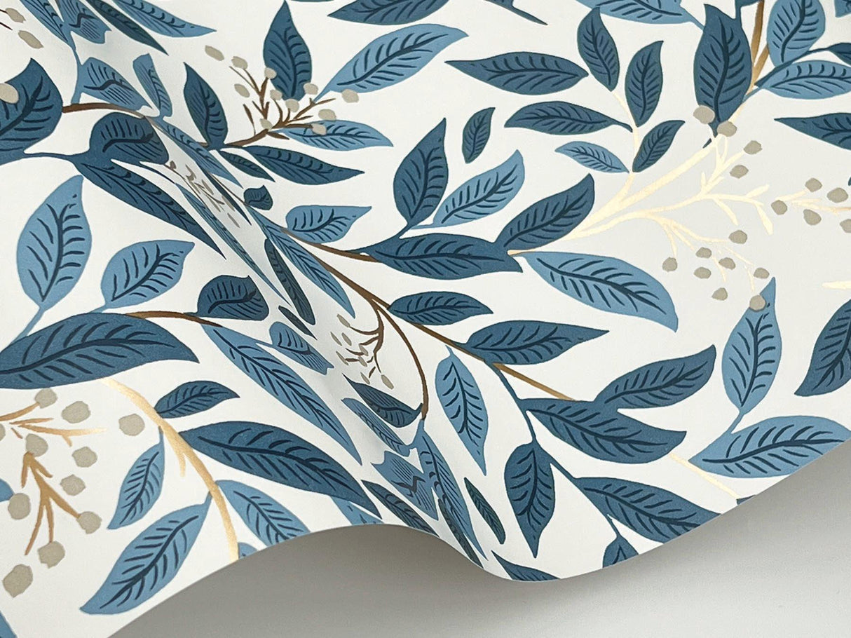 Rifle Paper Co. Willowberry Blue Wallpaper