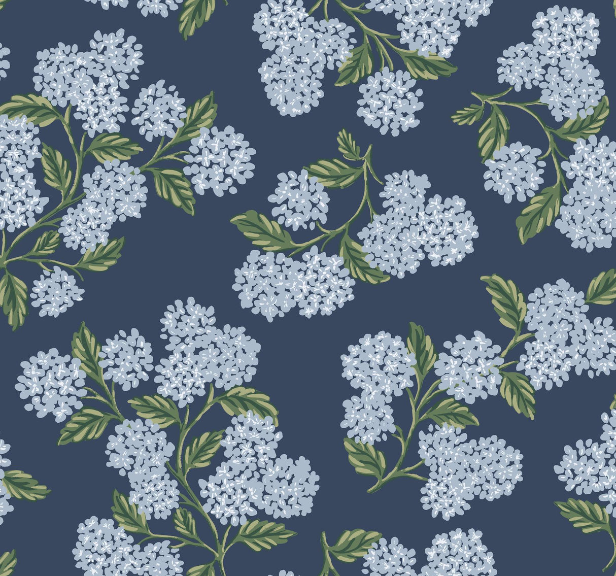 Rifle Paper Co. Hydrangea Navy Wallpaper
