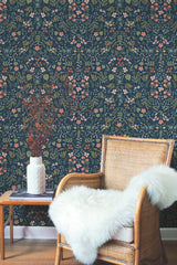 Rifle Paper Co. Wildwood Navy Wallpaper