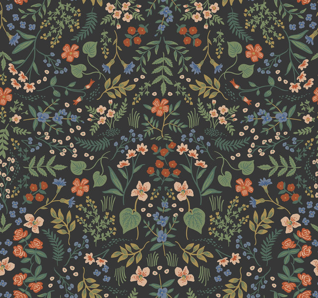 Rifle Paper Co. Wildwood Black Wallpaper