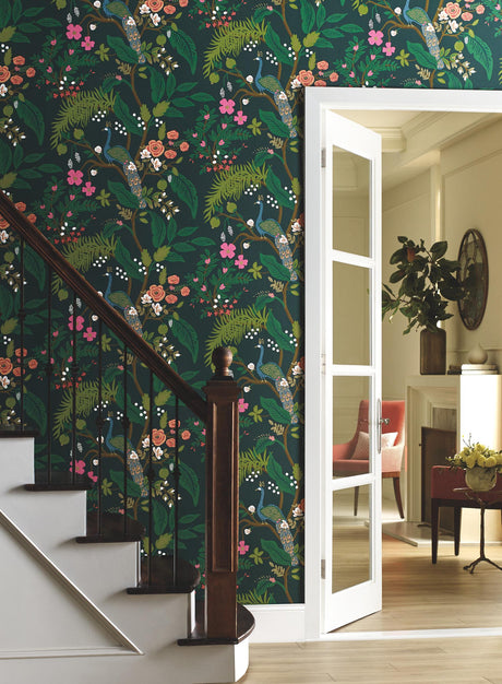 Rifle Paper Co. Peacock Emerald Wallpaper