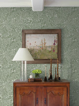 A-Street Prints Lina Botanical Dark Green Wallpaper