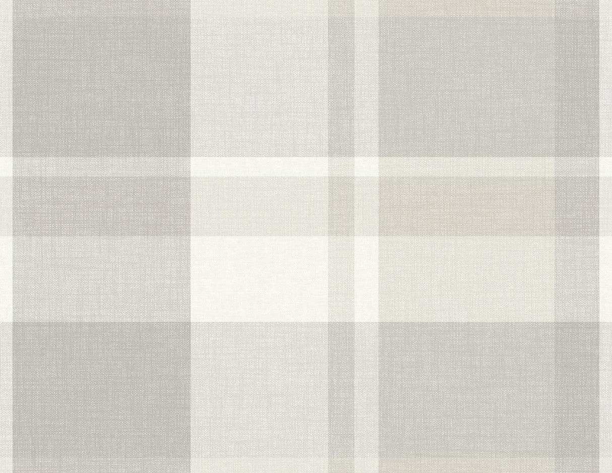 A-Street Prints Newport Fabric Textures Light Grey Wallpaper