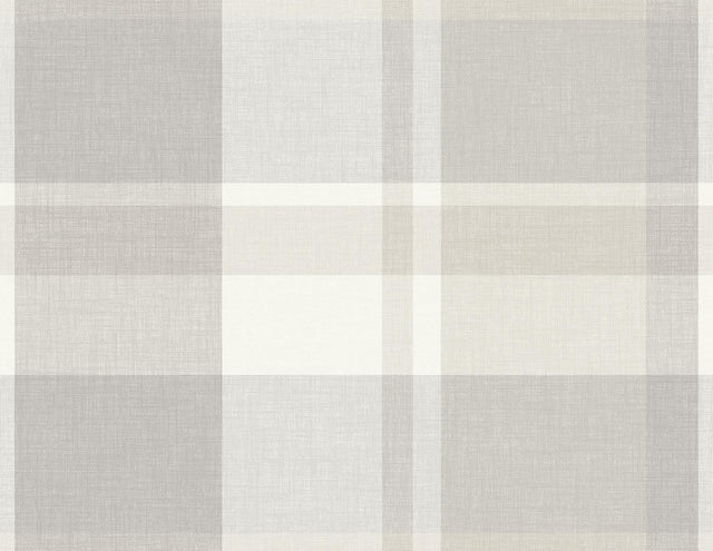 A-Street Prints Newport Fabric Textures Light Grey Wallpaper