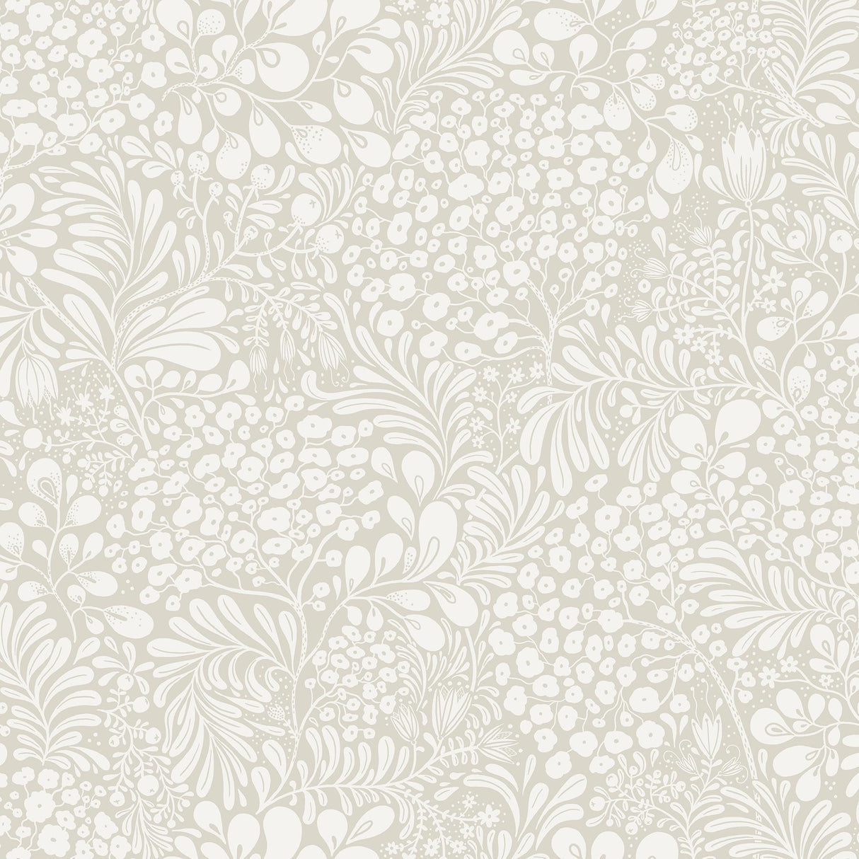 A-Street Prints Lina Botanical Grey Wallpaper