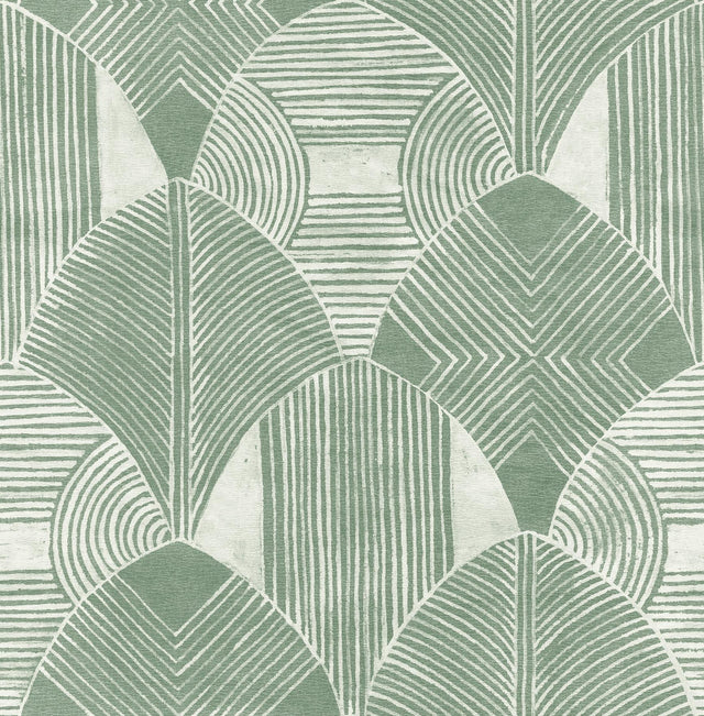 A-Street Prints Scott Living Abstract Green Wallpaper