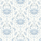 Brewster Home Fashions Chesapeake Sanibel Damask Light Blue Wallpaper