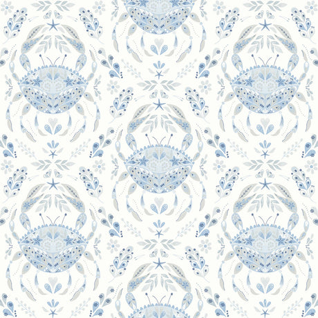 Brewster Home Fashions Chesapeake Sanibel Damask Light Blue Wallpaper