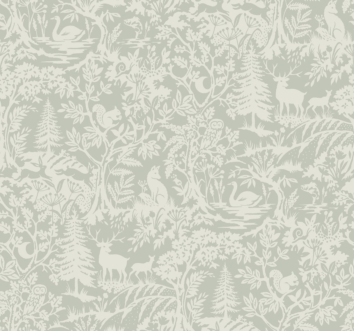 Brewster Home Fashions Chesapeake Kinfolk Animals Sage Wallpaper