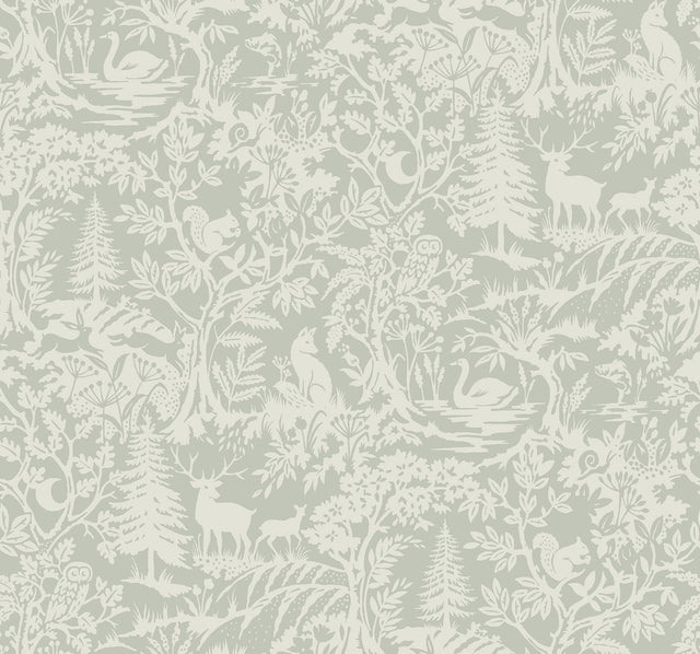Brewster Home Fashions Chesapeake Kinfolk Animals Sage Wallpaper