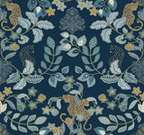 A-Street Prints Scott Living III Animals Navy Wallpaper