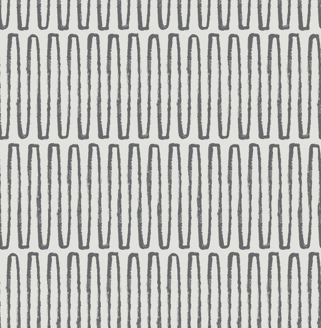 A-Street Prints Hannah Geometrics Charcoal Wallpaper