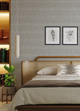 A-Street Prints Hannah Geometrics Charcoal Wallpaper