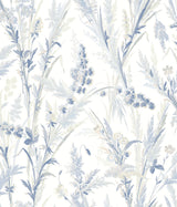 Brewster Home Fashions Chesapeake Delphine Botanical Navy Wallpaper