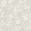 Brewster Home Fashions Chesapeake Delphine Flowers Taupe Wallpaper