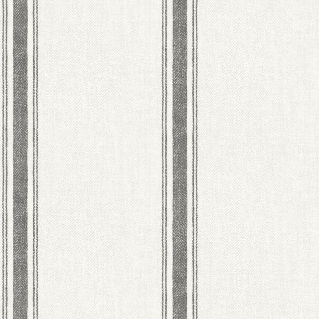 Brewster Home Fashions Chesapeake Delphine Fabric Textures Black Wallpaper