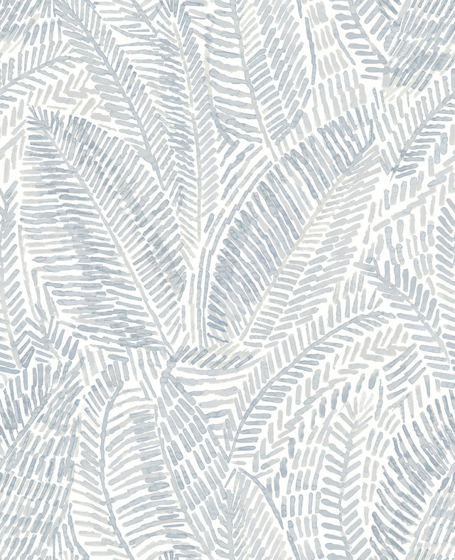 A-Street Prints Mylos Botanical Light Blue Wallpaper