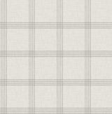 Brewster Home Fashions Chesapeake Wildflower Twain Plaid Dove Wallpaper
