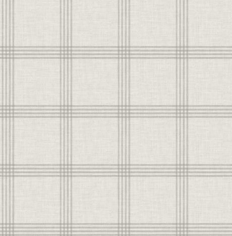Brewster Home Fashions Chesapeake Wildflower Twain Plaid Dove Wallpaper