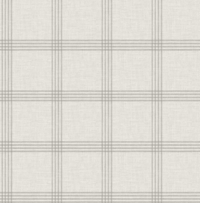 Brewster Home Fashions Chesapeake Wildflower Twain Plaid Dove Wallpaper