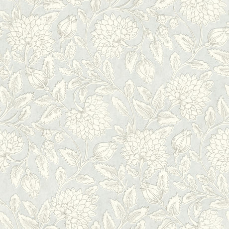 Brewster Home Fashions Chesapeake Wildflower Vadouvan Jacobean Trail Light Blue Wallpaper