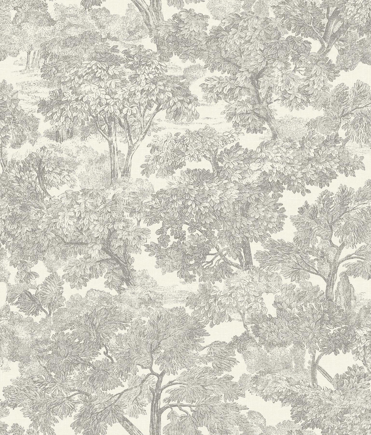 Brewster Home Fashions Chesapeake Wildflower Spinney Toile Grey Wallpaper