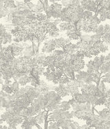 Brewster Home Fashions Chesapeake Wildflower Spinney Toile Grey Wallpaper