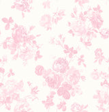 A-Street Prints LoveShackFancy Everblooming Rosettes Pink Wallpaper