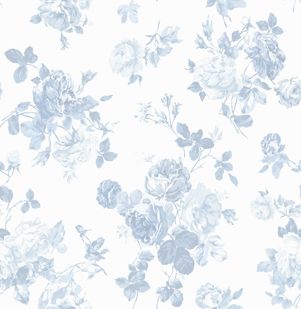A-Street Prints LoveShackFancy Everblooming Rosettes Sky Wallpaper