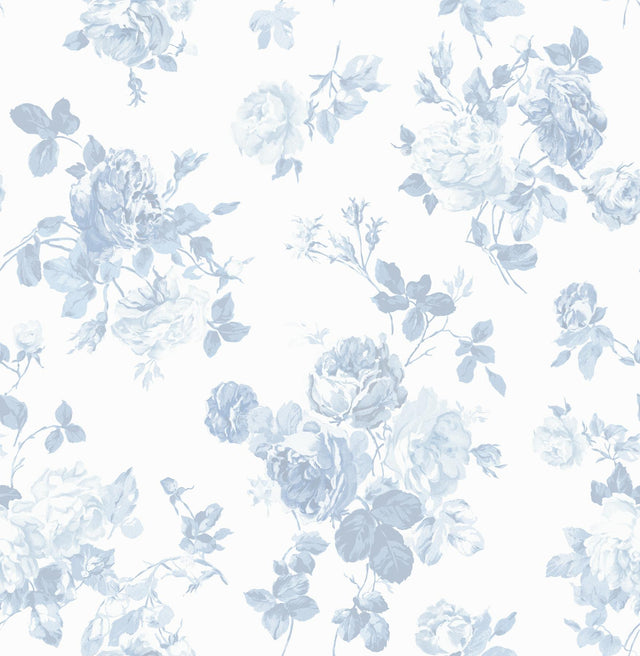 A-Street Prints LoveShackFancy Everblooming Rosettes Sky Wallpaper