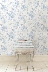 A-Street Prints LoveShackFancy Everblooming Rosettes Sky Wallpaper