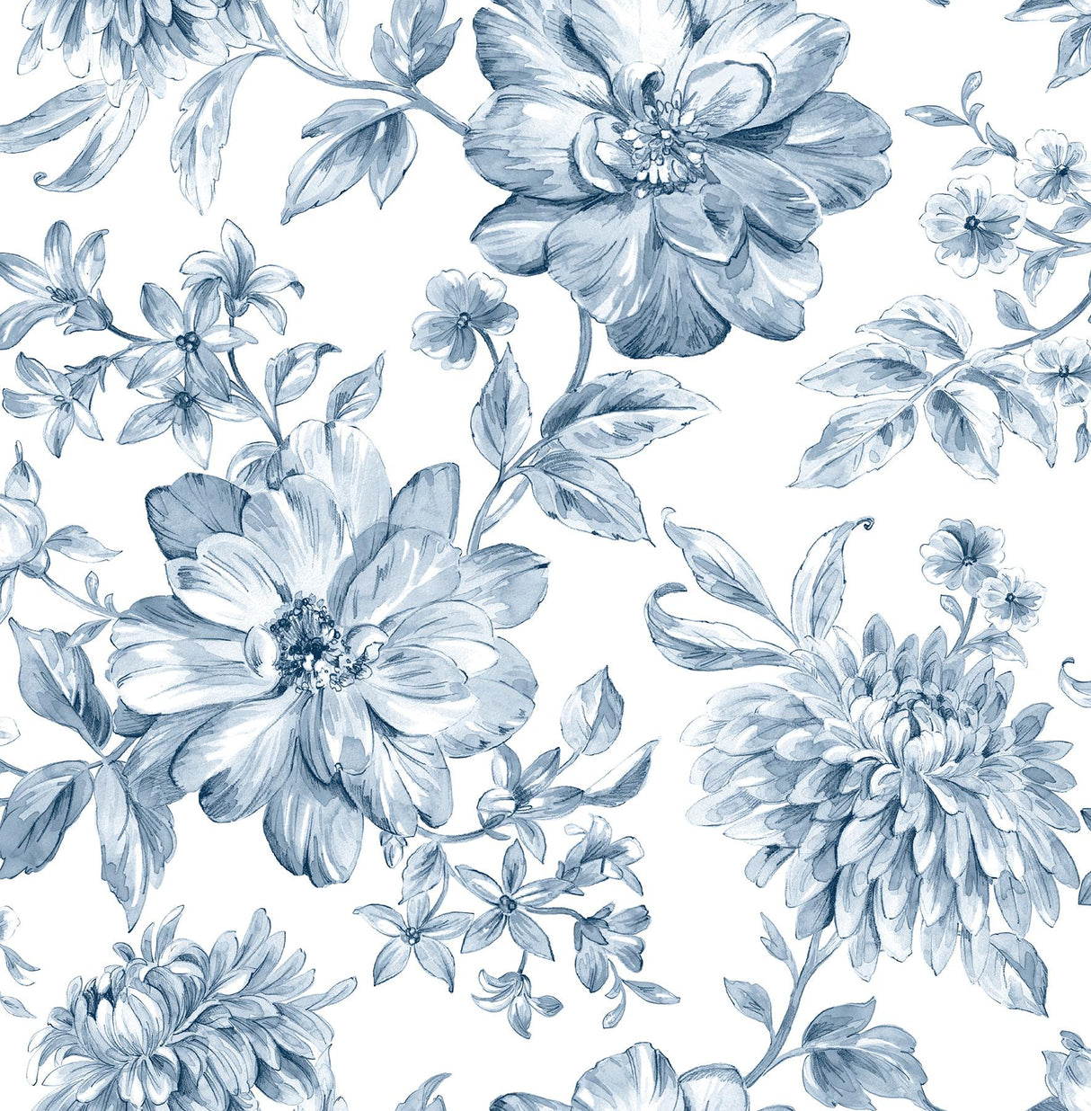 Brewster Home Fashions Brewster Brewster Essentials UW25895 Blue Wallpaper