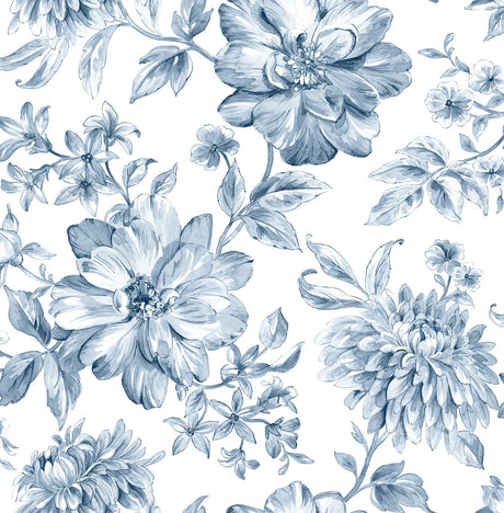 Brewster Home Fashions Brewster Brewster Essentials UW25895 Blue Wallpaper