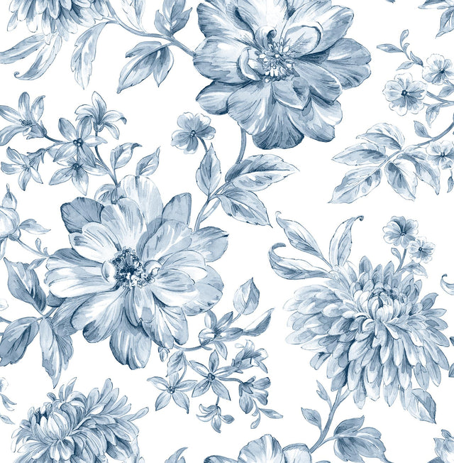 Brewster Home Fashions Brewster Brewster Essentials UW25895 Blue Wallpaper