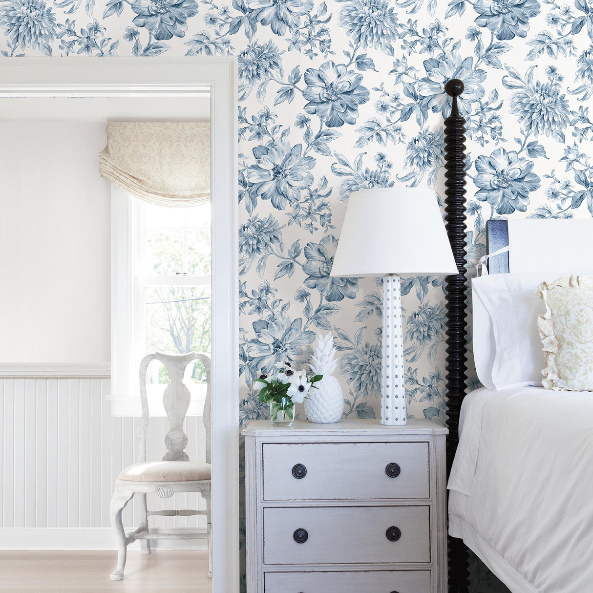 Brewster Home Fashions Brewster Brewster Essentials UW25895 Blue Wallpaper
